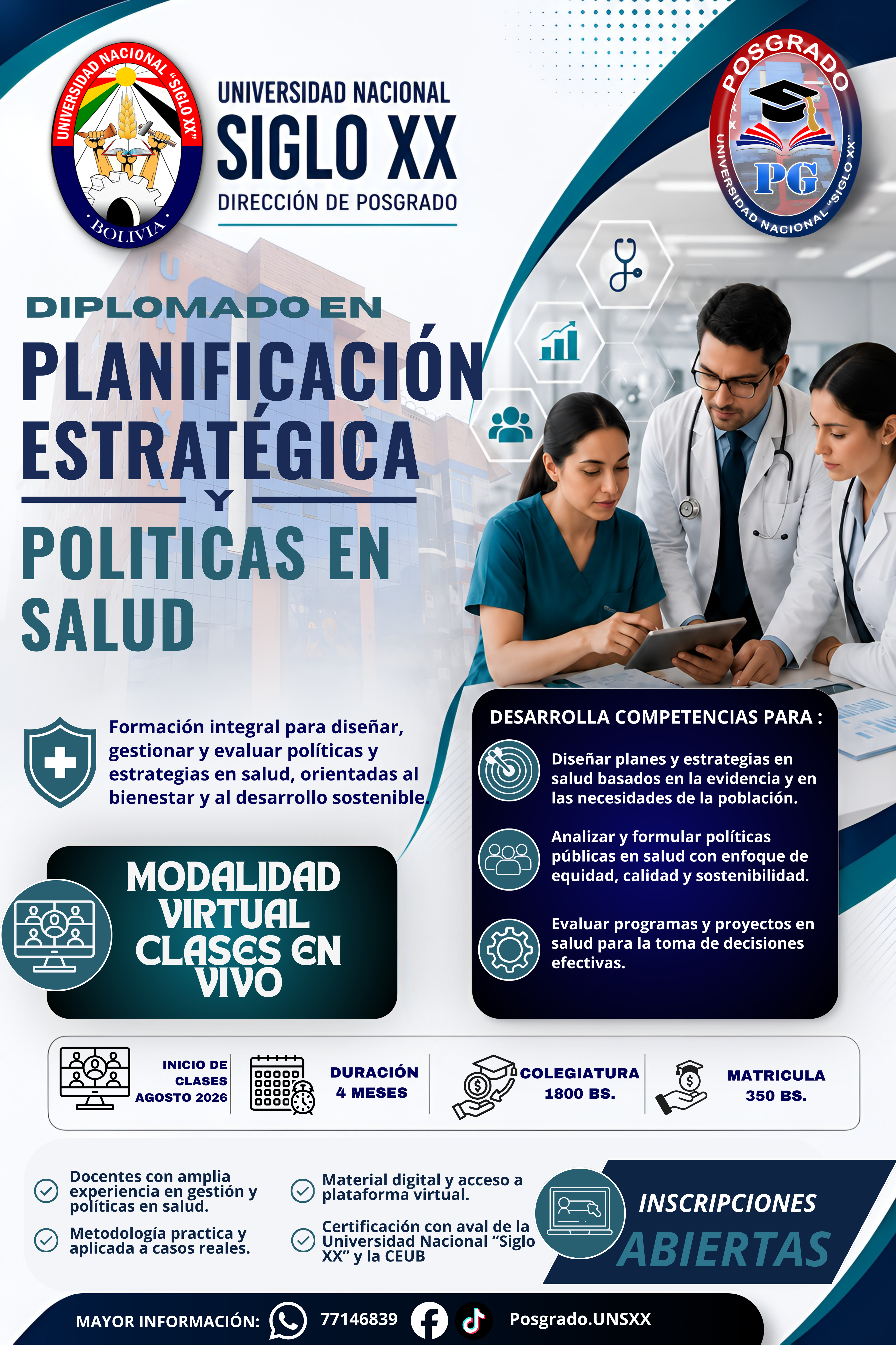 diplomado en PLANIFICACIÓN ESTRATÉGICA Y  POLITICAS EN SALUD